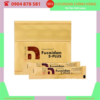 Fucoidan Vàng Fucoidan 3-Plus Nhật Bản Dạng Nước. Hộp 50 gói